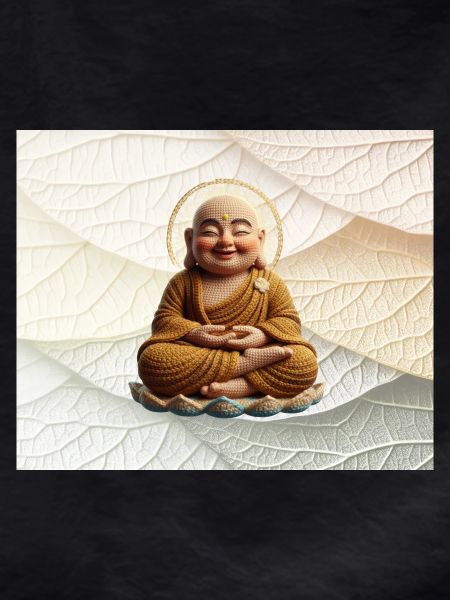 Buddha on leaf pattern