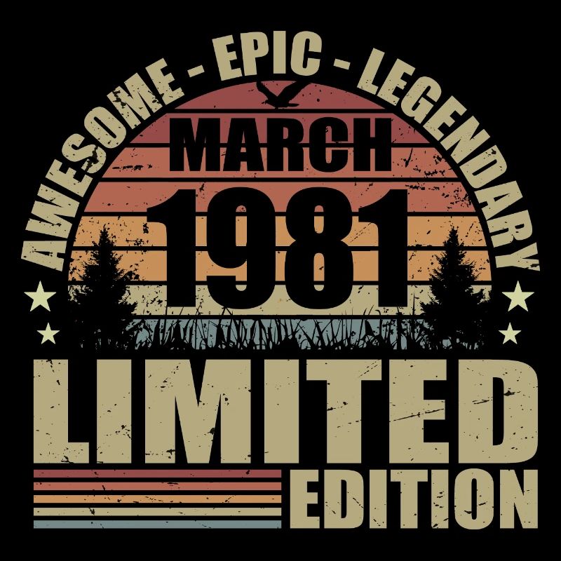 Millésime Mars 1981 Anniversaire - mars 1981