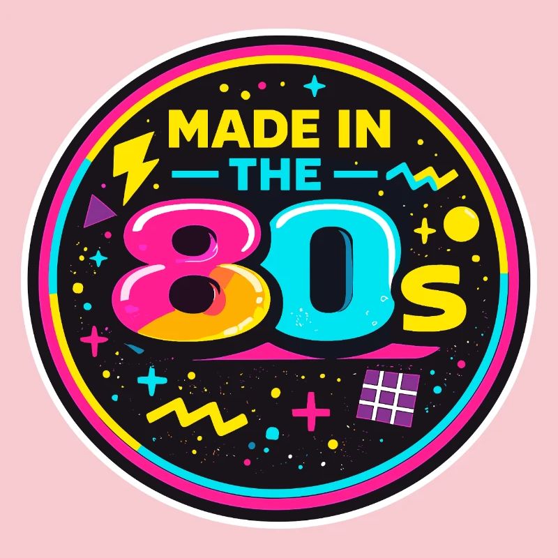 80s Neon Nostalgia Sticker