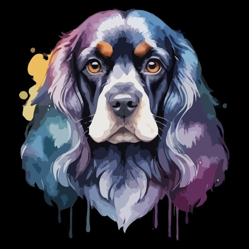 Cocker Spaniel Hund Cool Bunt Niedlich