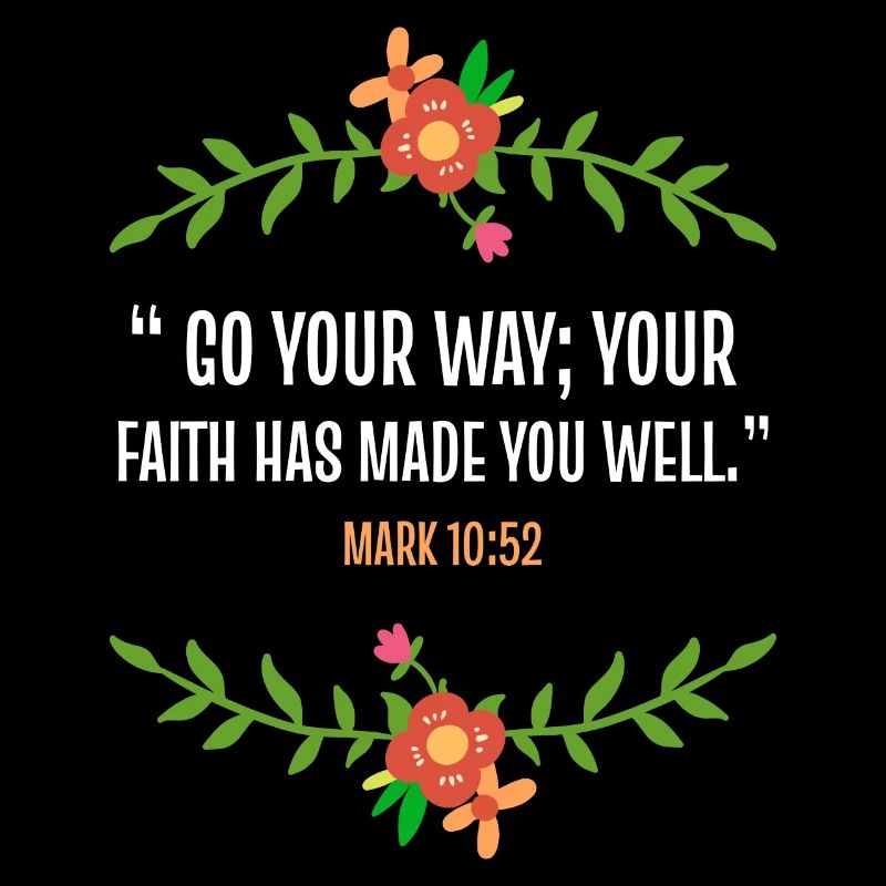 Verse de la Bible Marc 10 52