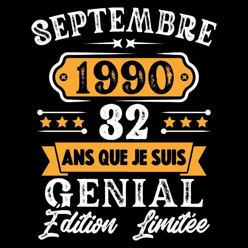 Cadeau D'anniversaire 32 Ans Septembre 1990 Rétro