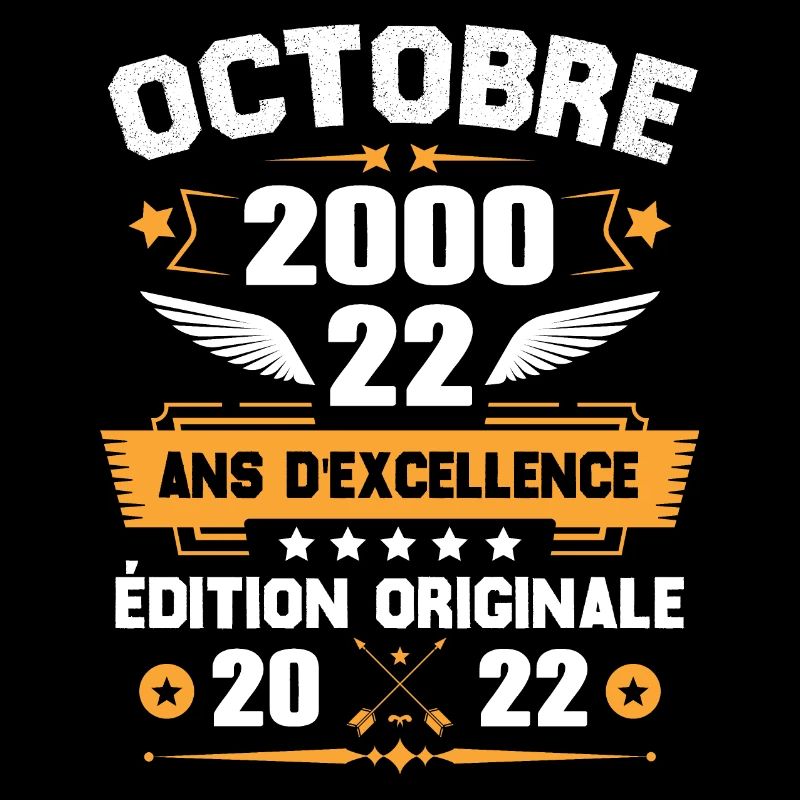Octobre 2000 Idée cadeau d'anniversaire 22 ans