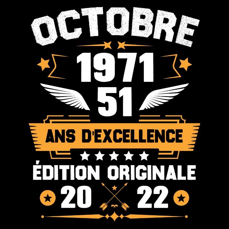 Octobre 1971 Idée Cadeau D'anniversaire 51 Ans