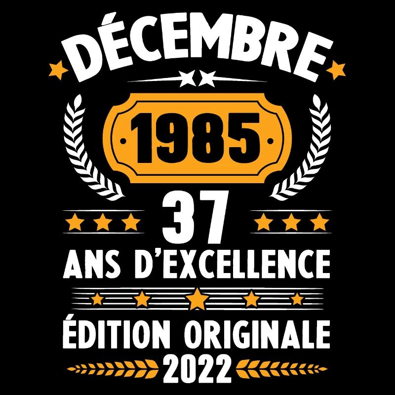 Cadeau D'anniversaire Rétro 37 Ans Décembre 1985