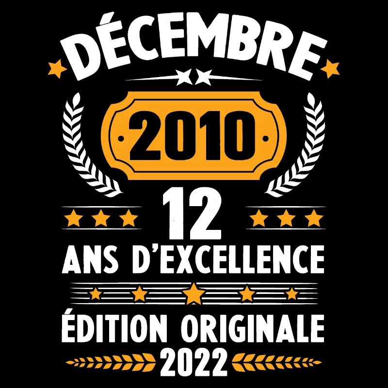 Cadeau D'anniversaire Rétro 12 Ans Décembre 2010