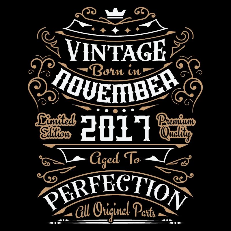 Vintage November 2017, Retro Geburtstagsgeschenk