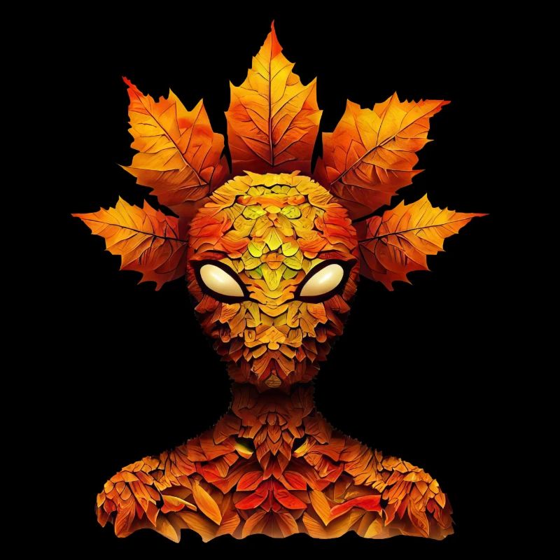Herbstlicher Alien mit bunten Blättern