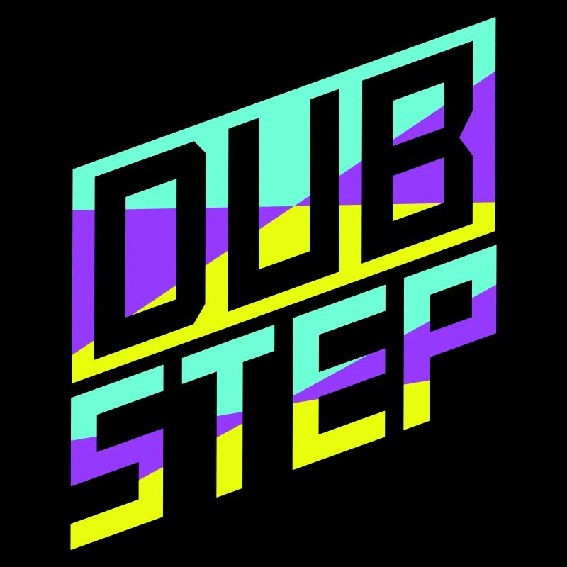Dub Step Techno Musik Party Club Text Schriftzug