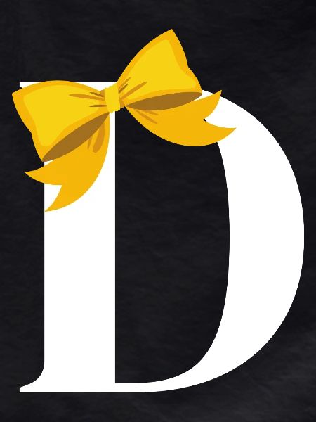 Letter d yellow knot