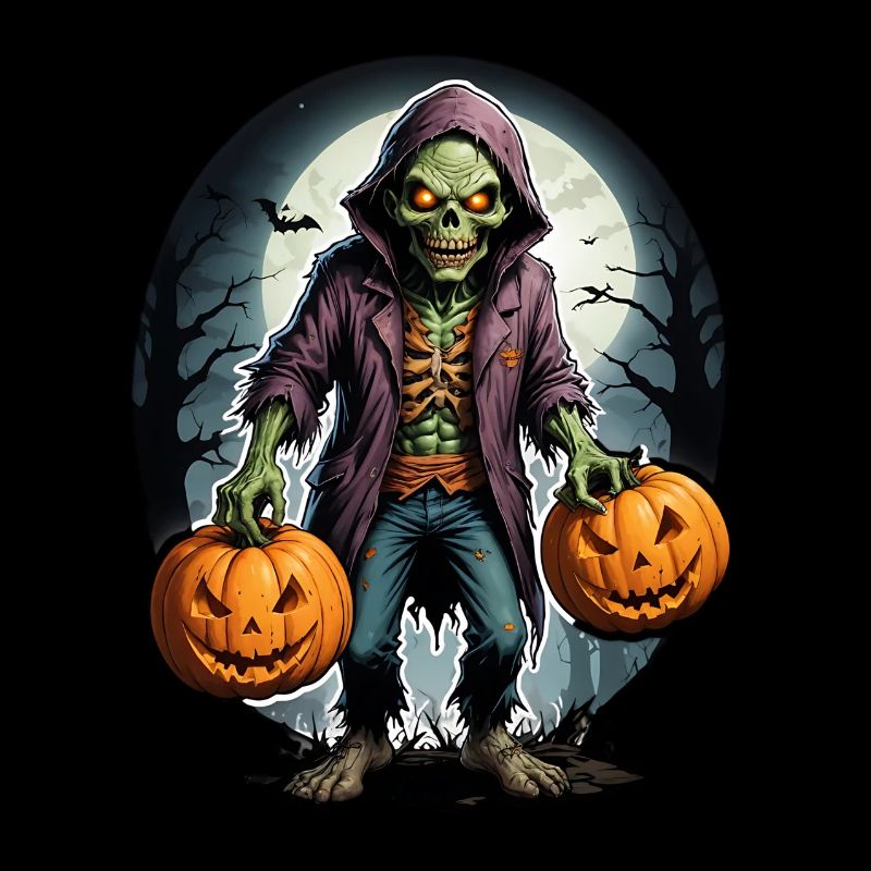 Halloween - Zombie Horror Horror with Pumpkin
