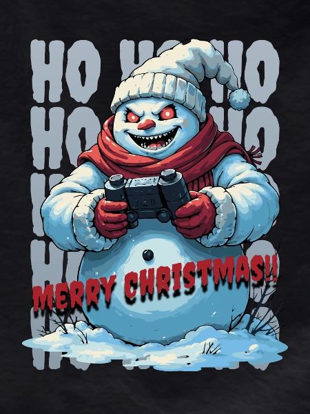 Evil Snowman Playing Christmas