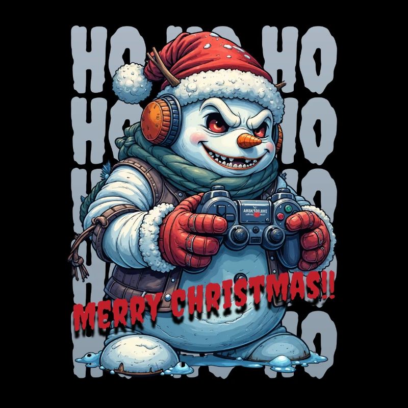 Evil Snowman Playing Christmas