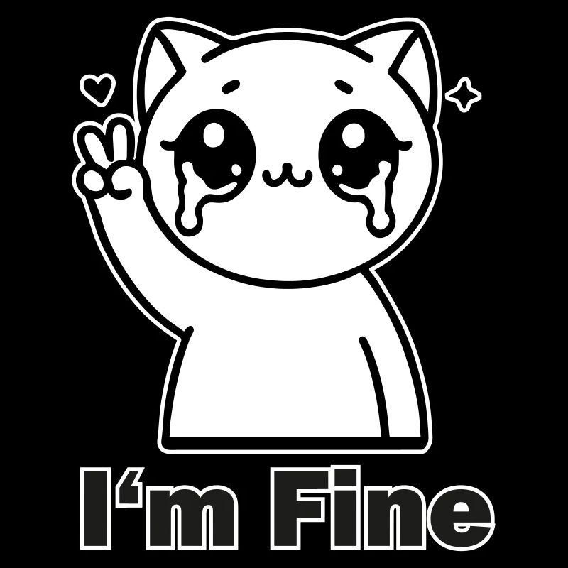 Crysis chat montrant le signe de paix - Design « I’m Fine »
