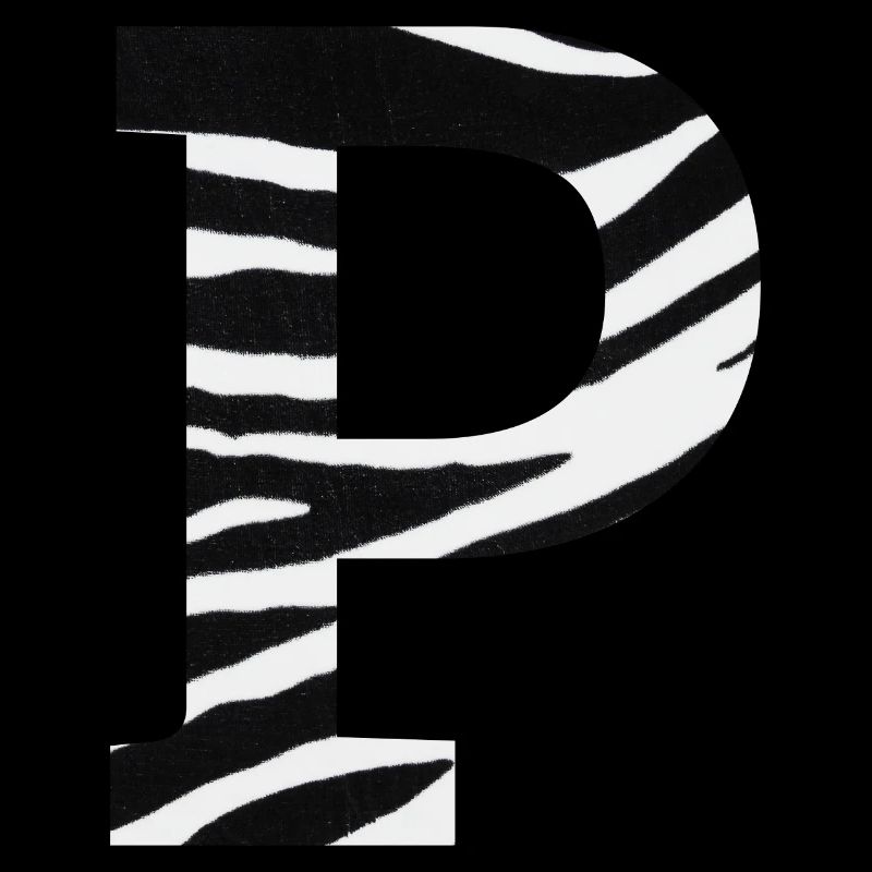 Buchstabe p Zebra