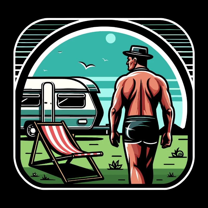 Camping holidaymakers