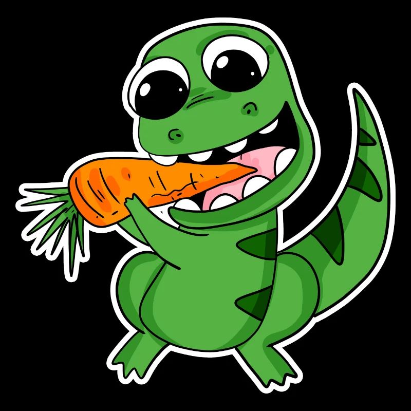 Dino isst Karotte