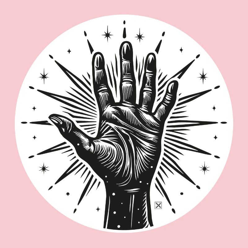 Star Hand with Flashes