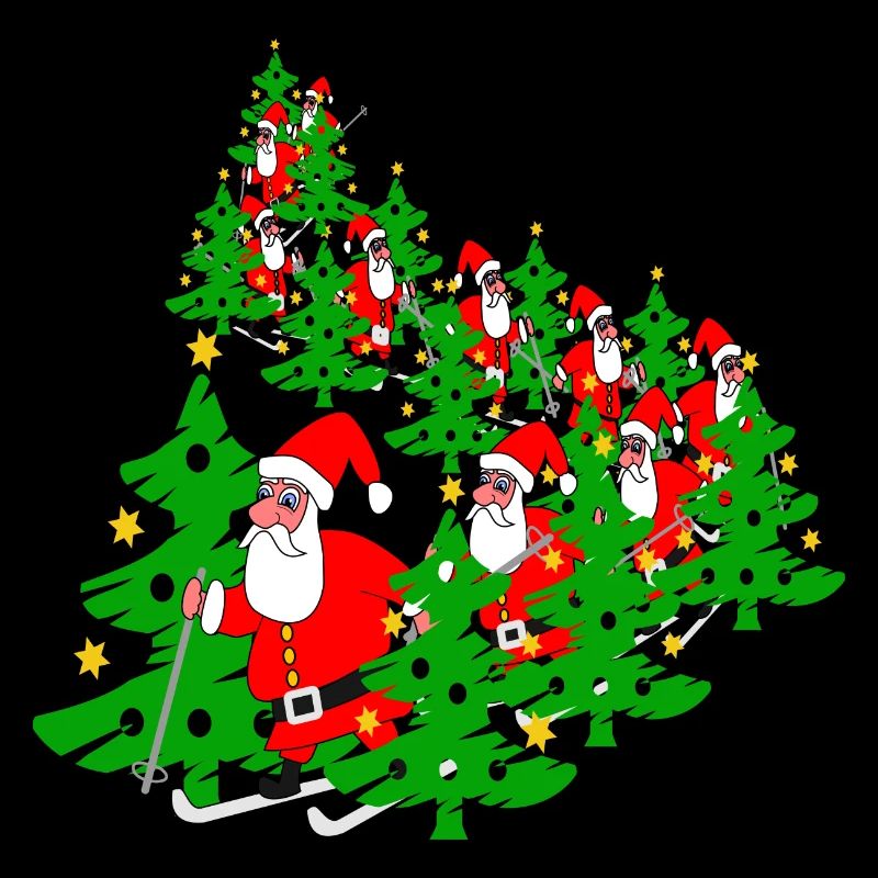 Noël dans la forêt de sapins