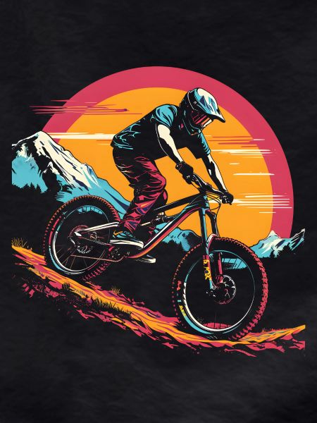Mountain biking illustration