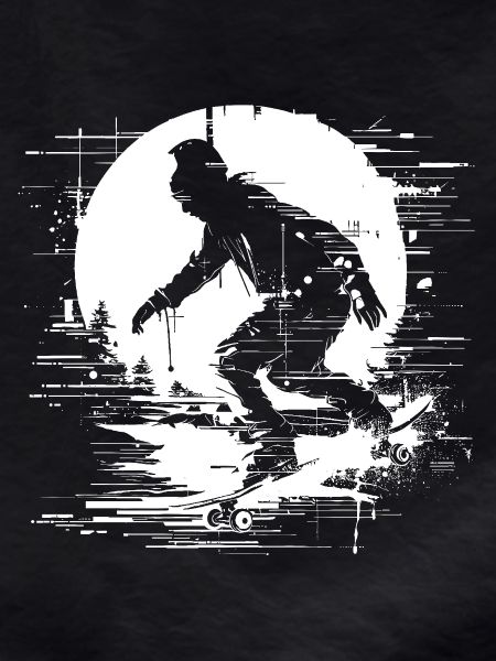 Skateboarder Pixel Graphic