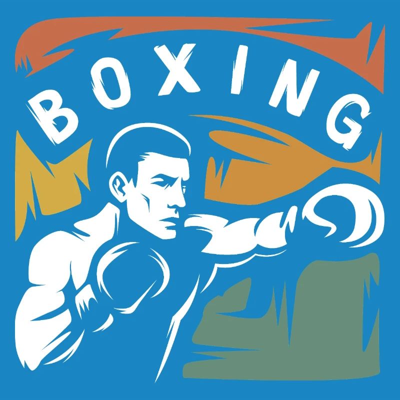 Combattant de boxe vintage – Conception de boîte rétro