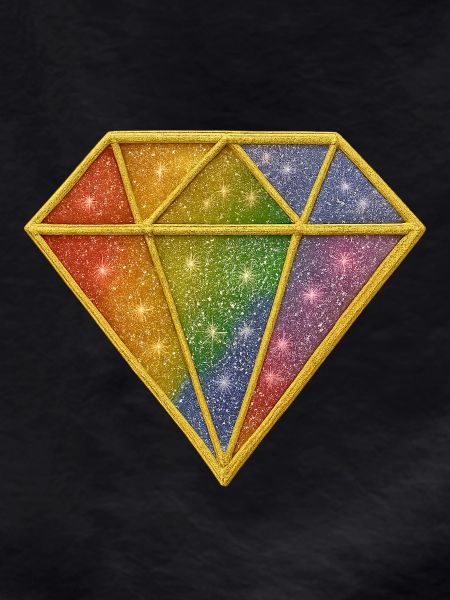 Rainbow Glitter Diamond Patch