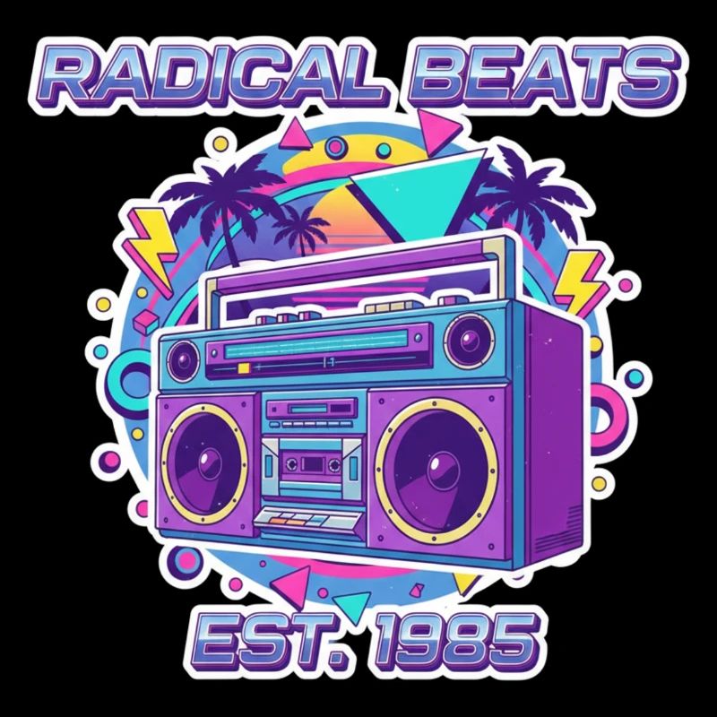 Radical Beats – 80s Retro Boombox Design