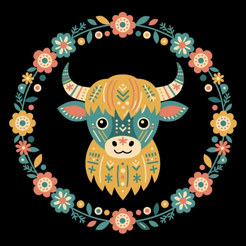 Scottish Highland Cow Gift Funny Cute
