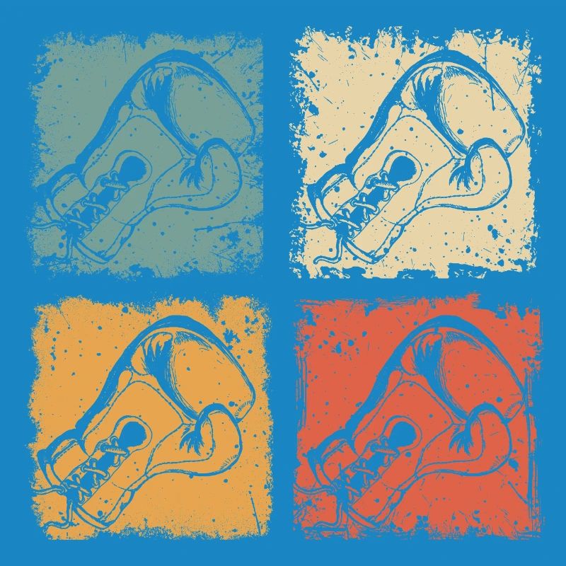 Graphique de boxe avec gants de boxe pour boxeurs