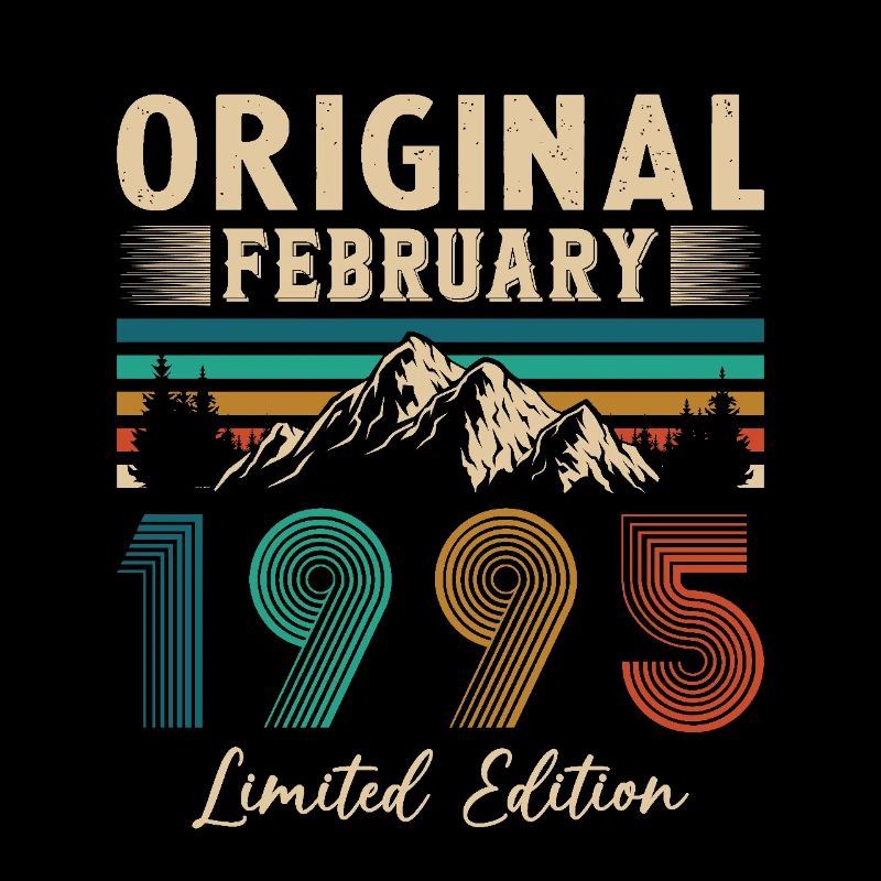 February 1995 Vintage Birthday 1995 Gift