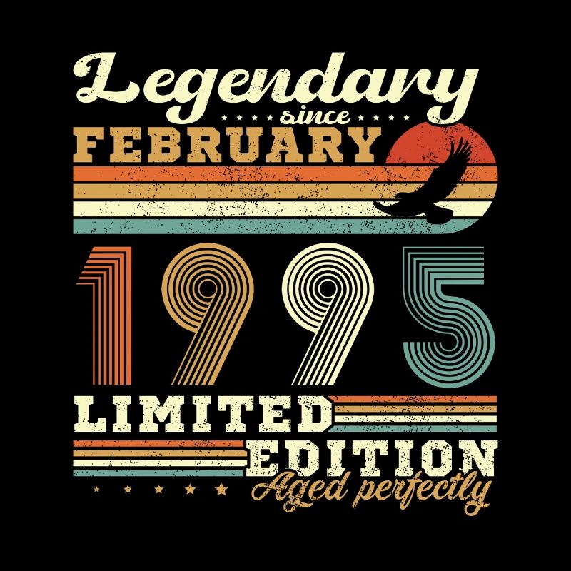 February 1995 Vintage Birthday 1995 Gift