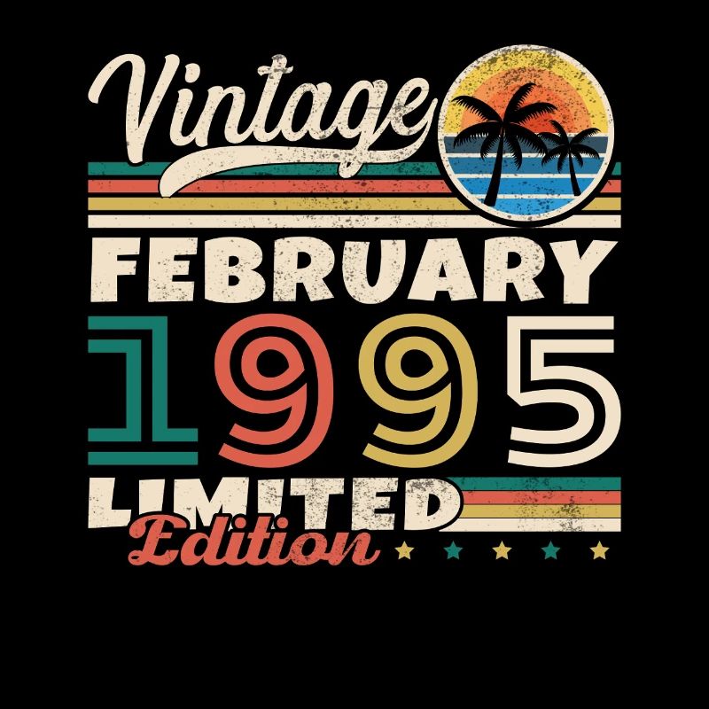 February 1995 Vintage Birthday 1995 Gift