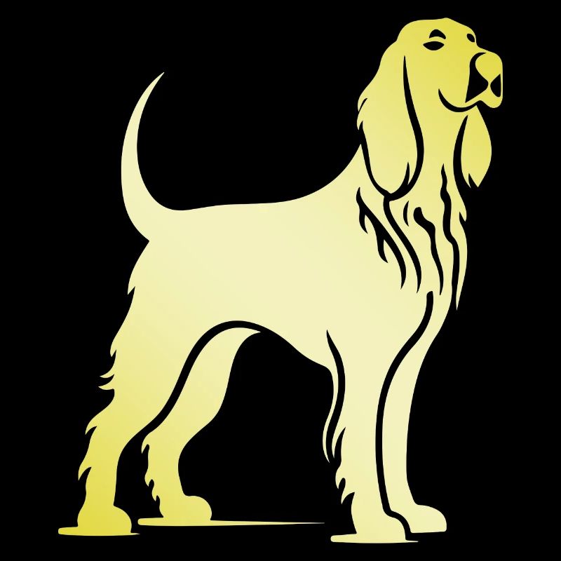 Silhouette de chien de chien de chasse afghan