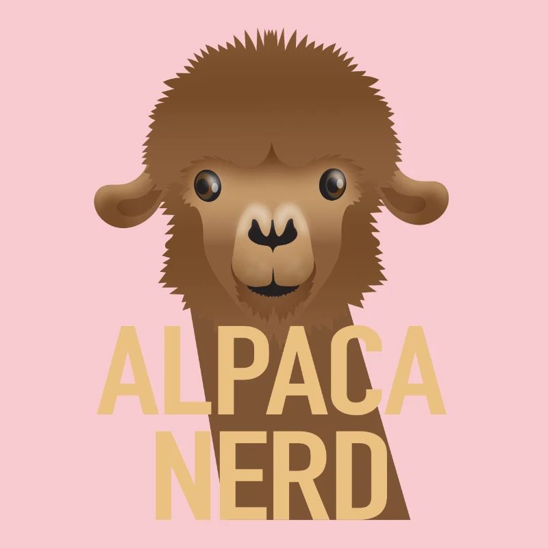 Alpaca nerd with cute alpaca face