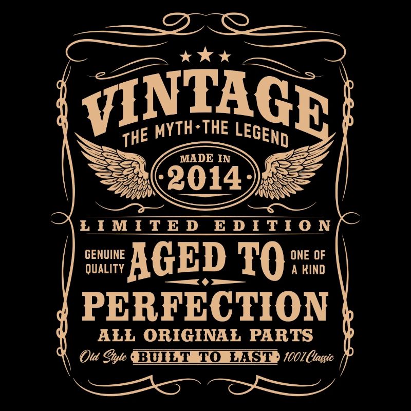 Vintage 2014 Vintage Birthday Retro Gift
