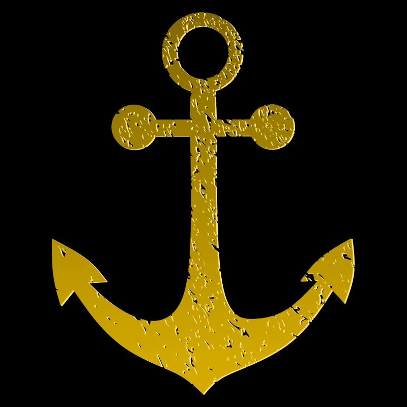 Gold anchor, relief effect