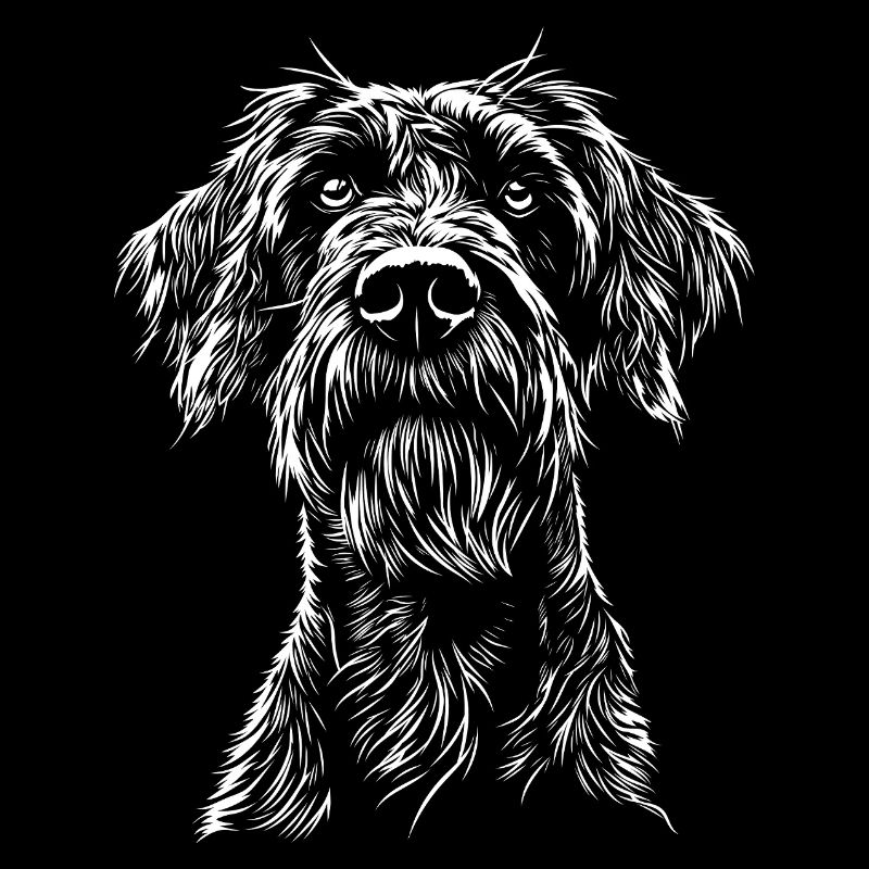 Deutsch Drahthaar Portrait Hunde Jagdhund