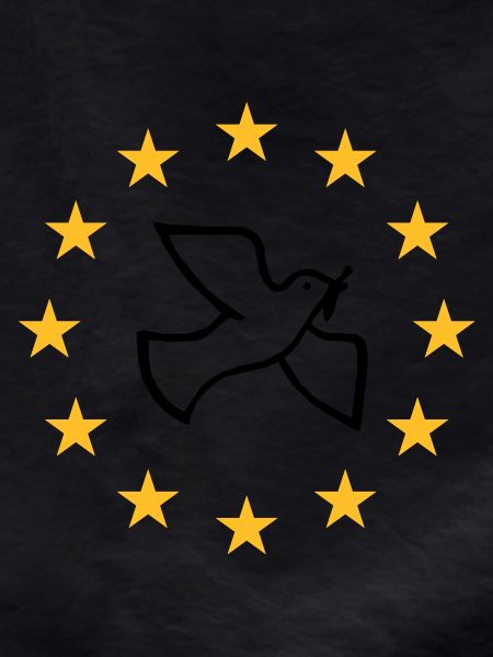 Peace dove in stars