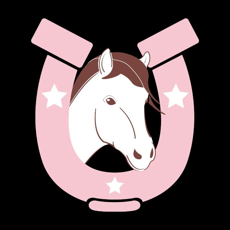 Für Pferdefreunde - Süßes Pferd mit rosa Hufeisen