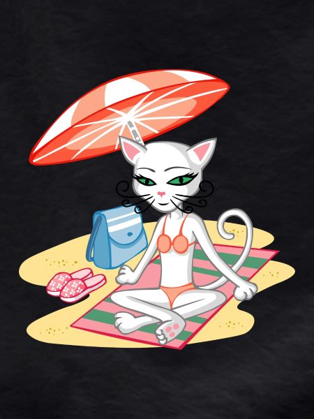 Cat on the beach