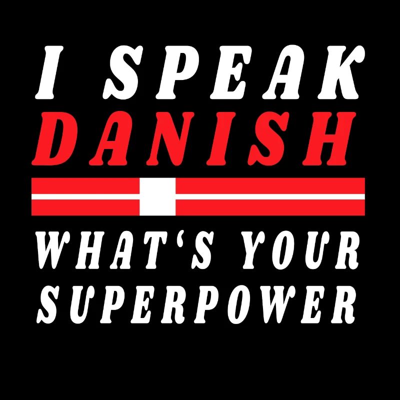 I speak Danish Daenemark Patriot Flag Gift