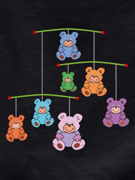 Mobilé mit Teddybären