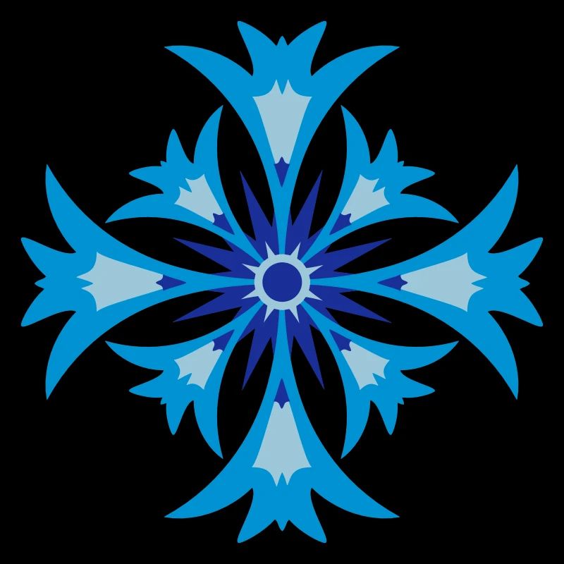 Une fleur stylisée de bleuet