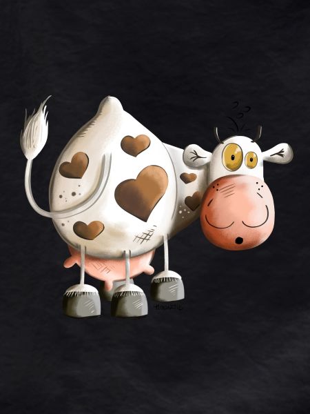 Cow with heart