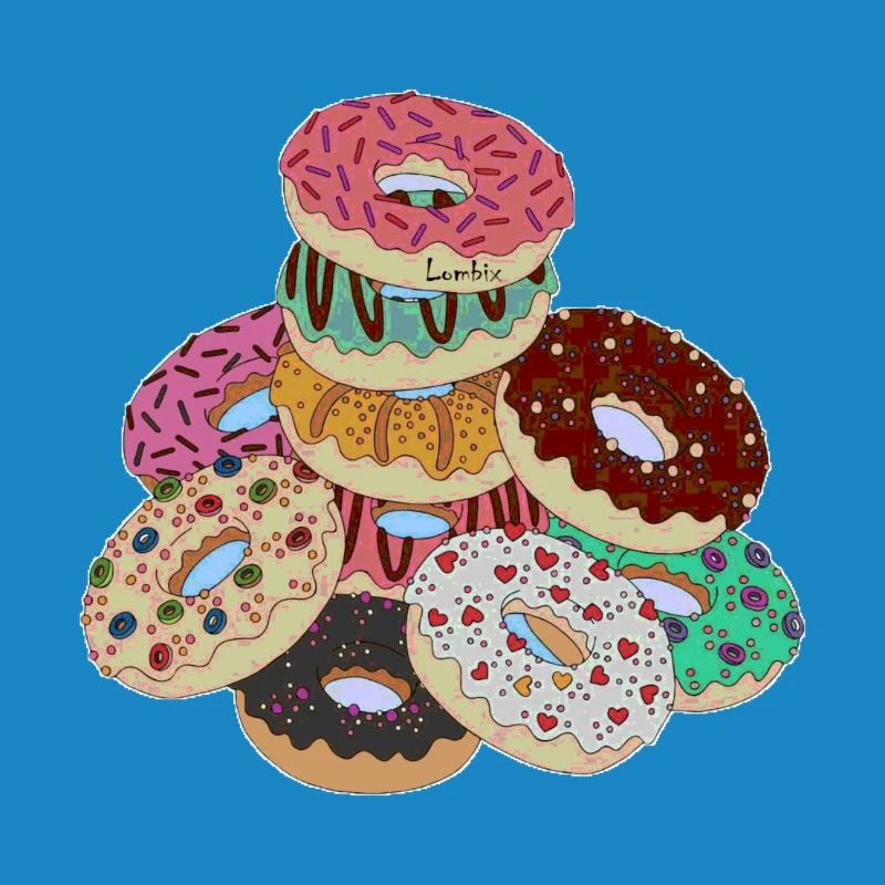 Pyramide der Regenbogen-Donuts