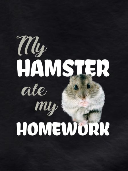 Hamster homework Funny saying