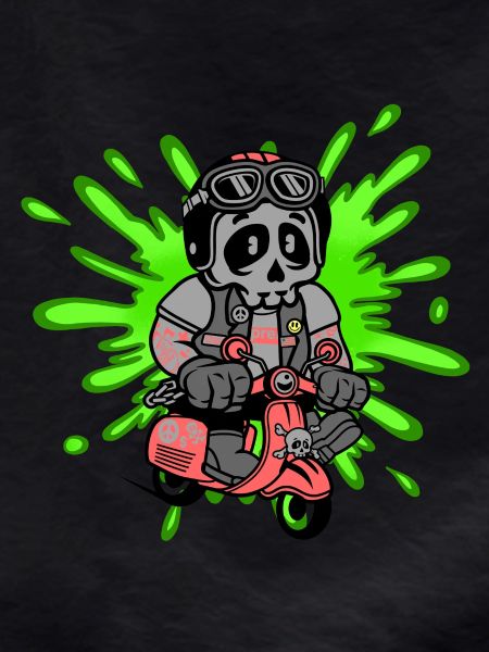 Skull moped moped