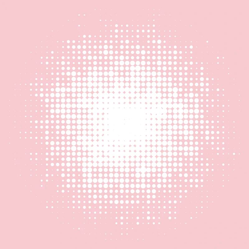 dotted round background white