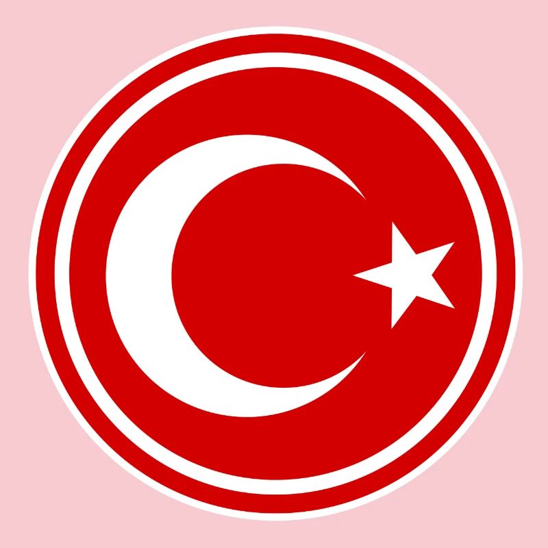 Turkey flag round
